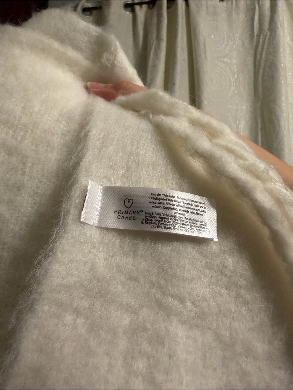 Primark Cream Fringe Scarf Wrap - Picture 4 of 4